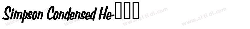 Simpson Condensed He字体转换